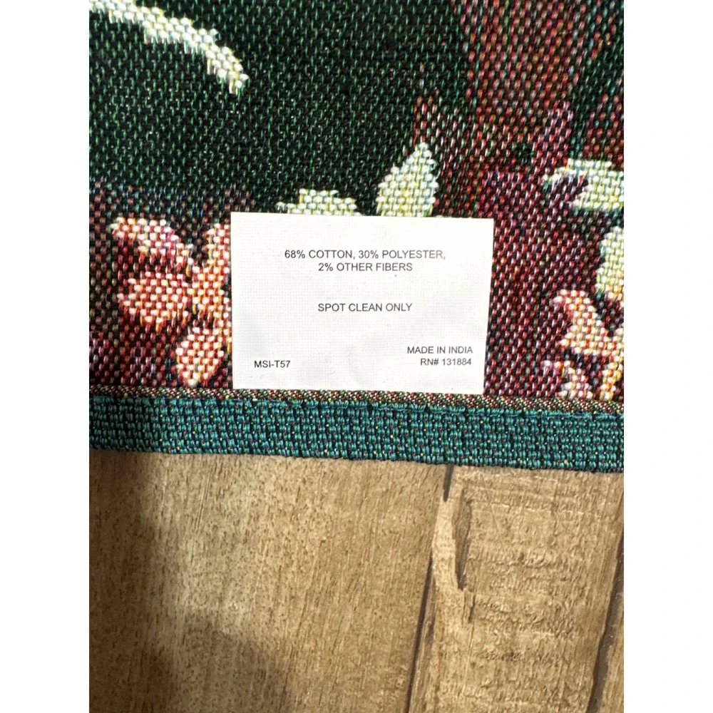 Christmas Cabin Snowflake Table Runner Winter Scene‎ Decor vintage holiday